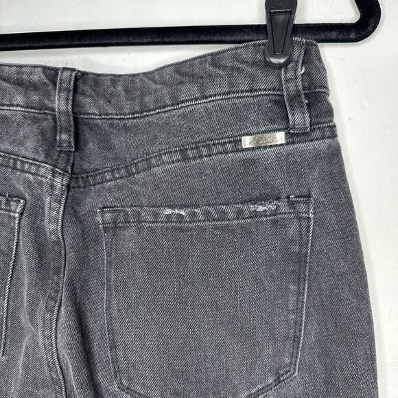 KanCan Estilo Jeans Women's 26" Distressed Black Peak A Boo Red Plaid Punk‎ Moto - Picture 5 of 5